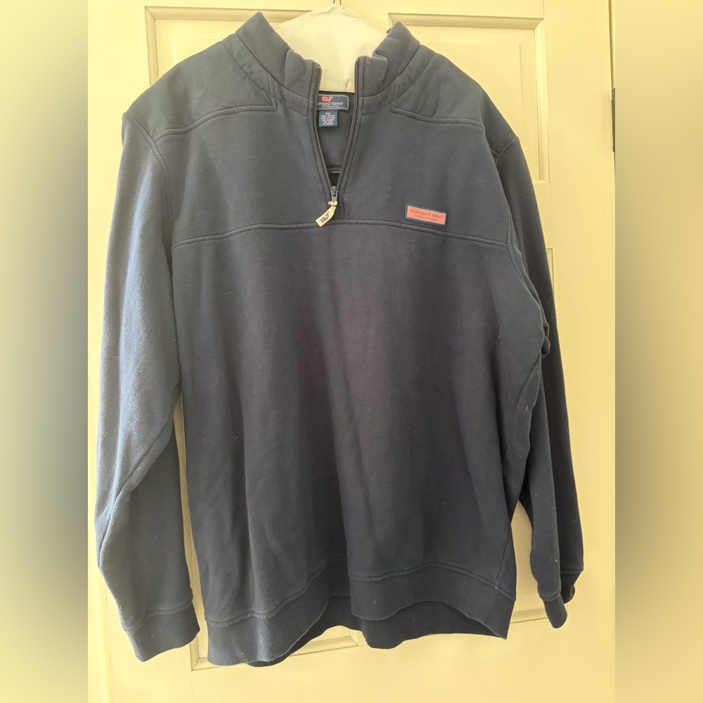 Vineyard Vines Men's Zip Up Sweater - Dark Blue